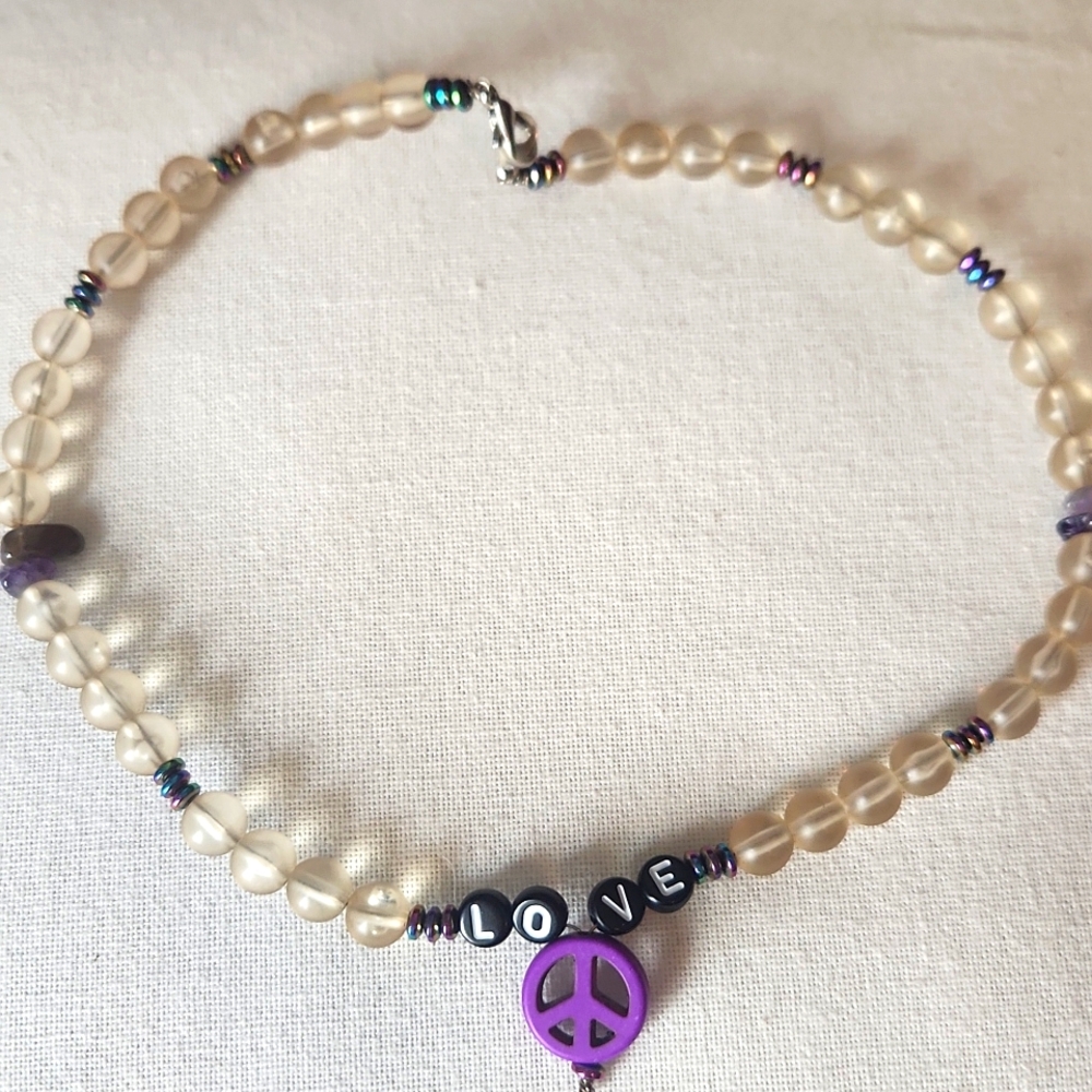 Peace And Love Necklace